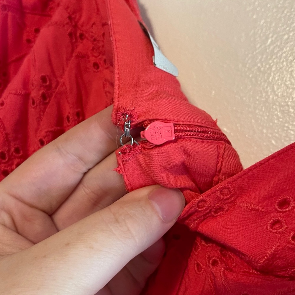 LOFT Plus Red Eyelet Skirt — Size 20 - Picture 5 of 6